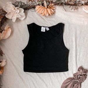 B.P. Black Stretch Cami Crop Top